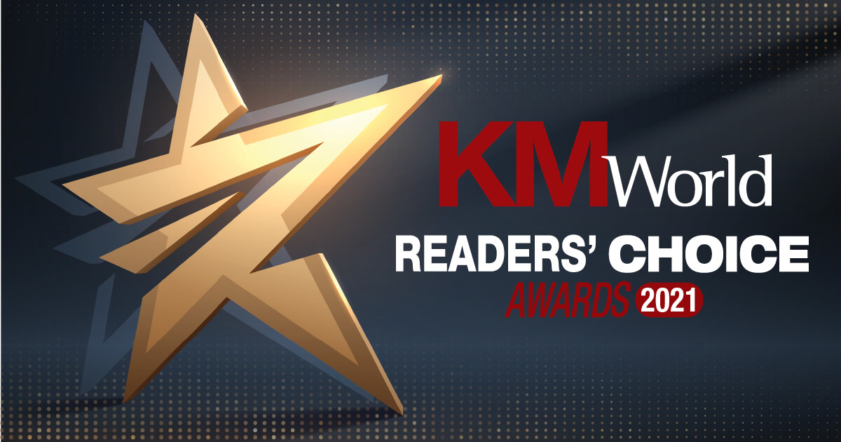 iManage Wins KMWorld 2021 Readers’ Choice Award: Best Document Management