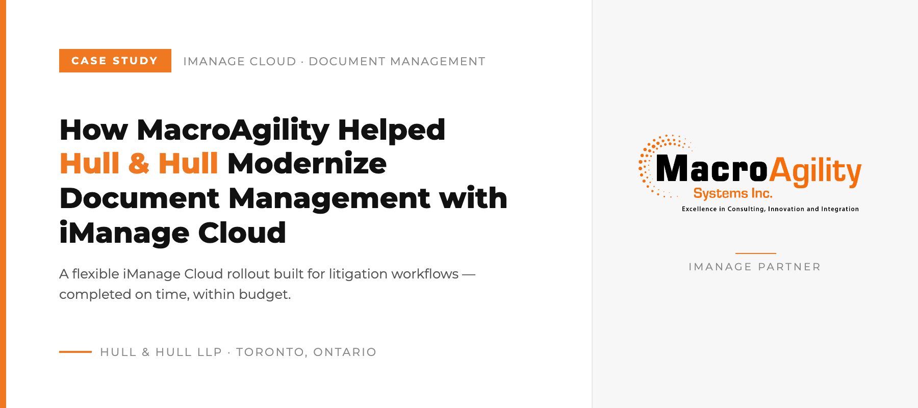 How MacroAgility Helped Hull & Hull Modernize their DMS with iManage Cloud